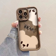 Casing Honor X9B 5G X5 Plus X6A X6B X8B X7B Magic 5 Lite 5G Casing Inggeris Bear Little Simple 5 War