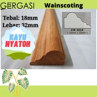 Gergasi Wainscoting/Kayu Frame /Wall Moulding /Nyatoh Kayu