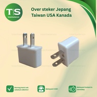 Over Plug Japan USA Taiwan Japan Canada Adaptor type A electrical connection round to flat connector