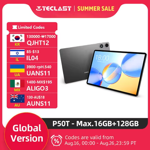 Teclast P50T Android 16 Tablets PC 90Hz 11 inch TDDI UNISOC T7250 Octa Core 3GB RAM+13GB Expansion 1
