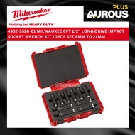 MILWAUKEE 6PT 1/2'' LONG DRIVE IMPACT SOCKET WRENCH KIT 10PCS SET 8MM TO 21MM (4932-3528-61)