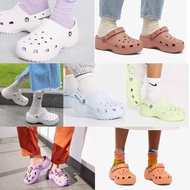 รองเท้าหัวโต Platform Clog (สั่งซื้อ 1 คู่แถมตัวติดรองเท้า 2 ชิ้น=50฿) รองเท้าผู้หญิง รองเท้ารัดส้น รองเท้าหัวโต รองเท้าส้นสูง 2.5" รองเท้าเบาและนุ่ม ใส่สวยใส่สบายมาก พร้อมส่งในไทย