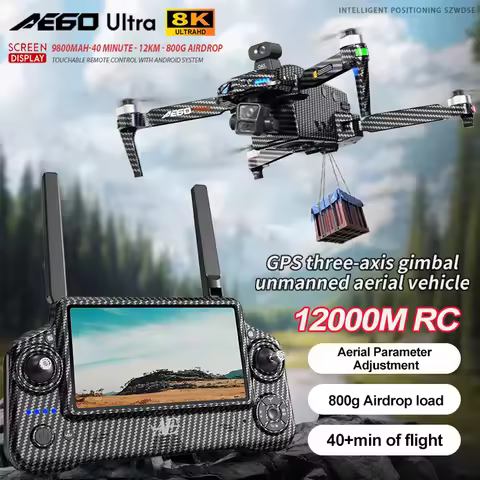 AE60 Profesional GPS Drone with 8K Camera 3-axis gimbal Aerial Photography NO/with Obstacle Avoidanc