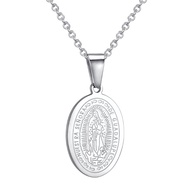 [Giải phóng mặt bằng] U7 thép không gỉ MADONNA Mặt dây chuyền vị thánh bảo trợ của người đi xe đạp