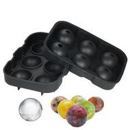 食品矽膠冰球模 六連圓球模 球形製冰盒 圓形製冰器 圓形冰格 急凍雪櫃冰盒 威士卡球形冰塊 冰球模具 六球造型冰格