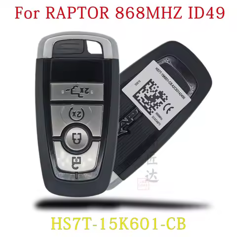 BaoJiangDd For Ford F150 F250 F350 RANGE Raptor 868MHz ID49 Smart Key FOB 4 Button Part Number HS7T-