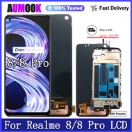 AUMOOK | NEW AMOLED Display For Realme 8 4G RMX3085 LCD Display Touch Screen Digitizer For Realme 8