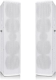 Sound Town Pair of Passive Wall-Mount Column Mini Line Array Speakers with 4 x 5” Woofers, White for