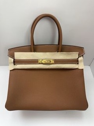 Hermes Birkin 30 金棕金扣 togo G
