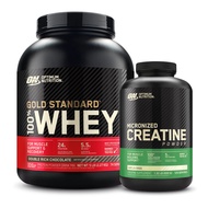 100% Gold Standard Whey Protein Powder: Double Rich Chocolate (5 Pound) with Micronized Creatine Mon