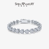 Shipei Jewelry Hot Sale in Europe and America925Silver High Carbon Diamond Full Diamond Bracelet1ct 