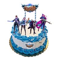 [CUSTOM NAME] Happy Birthday Cake Topper Mobile Legend ML Decoration Kek Printed Set Siap Nama Party