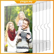 6Pcs Acrylic Picture Frames 4 x 6 inch Clear Photo Frame for Wall Self-Adhesive Frameless Picture Fr