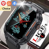 LIGE Outdoor 100+ Sports Smart Watch Original Men For Android IOS Ip68 Waterproof Fitness Heart Rate Bluetooth Call Smartwatch