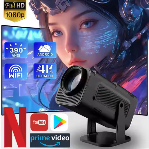 HY320 Projector Android 11 390ANSI HD 4K Native 1080P Dual Wifi6 BT5.0 HY320mini 720P Cinema level P