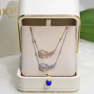 Kitty Global Luxury Purchasing Agency Counter-Level Boucheron Feather Necklace Classic and Modern, F