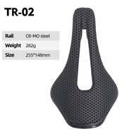 ThinkRider Carbon Fiber Ultralight 3D Printed Bike Saddle Hollow Comfortable Breathable MTB Mountain Road Bicycle Cycling Seat