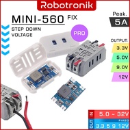DC Step Down Mini-560 Pro Fixed, 5A.max Voltage Buck Converter 3.3V 5V 9V 12V