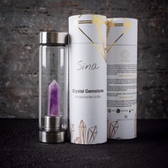 Crystal infused water bottle "Amethyst" - SINA