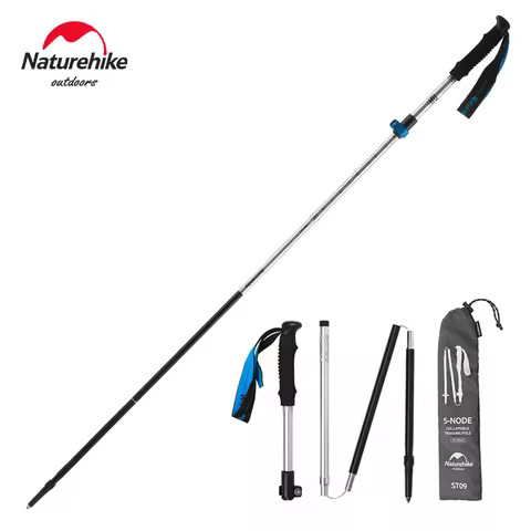 Naturehike ST09 Trekking Poles Nordic Walking Poles Aluminum Trekking Sticks Foldable Hiking Pole Te