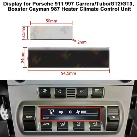 LCD Display for Porsche 911 997 Carrera, Boxster 987 Cayman 987 Cayman S 987Climate Control Unit