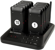 Retekess TD157S ระบบเรียกพนักงานร้านอาหารแบบไร้สายพร้อมเครื่องเรียกพนักงาน 10 เครื่อง ระยะการทำงานสู