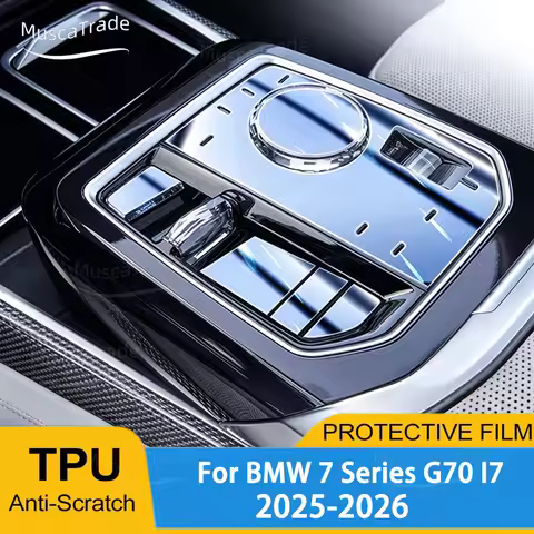 Anti-scratch Car Interior Center Console Media Dashboard Navigation TPU Protector Film For BMW 7 Ser