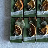 fragrance bouquet sachet green