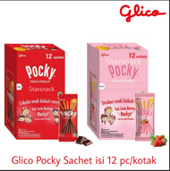 (Per BOX isi 12 Sachet) Glico Pocky 2000 Biskuit Chocolate Strawberry Poki Pocki