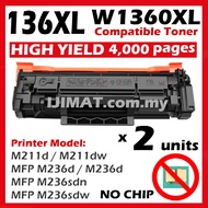 2x Compatible to HP W1360A HP136A W1360X HP LaserJet M211d M211dw MFP M236d M236dw M236sdn M236sdw