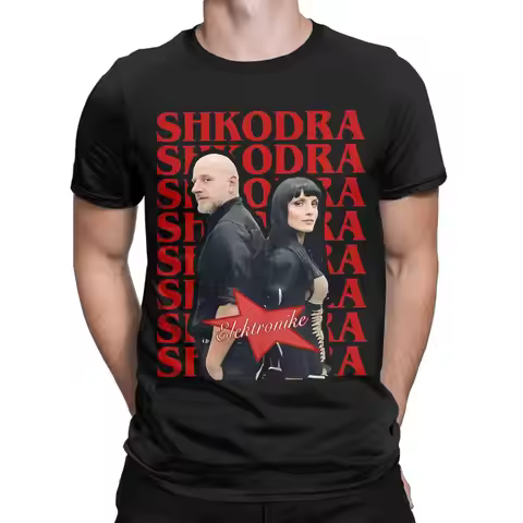 Shkodra Elektronike Zjerm Eurovision 2025 Albania Merch Unisex T Shirts Cotton Tee Print Tops T-shir