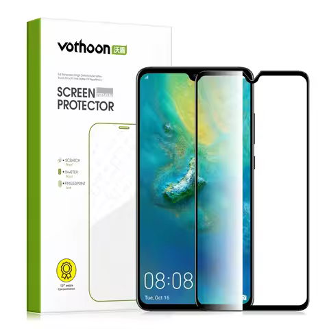 Vothoon HD Tempered Glass for Huawei Mate 40 Pro 30 20 Pro P40 Pro Plus P30 Pro Full Coverage Screen