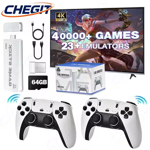 M15 Classic Video Game Console 4K TV Game Stick Built-in 3/40000+Games 64G Wireless Game Player 23+ 