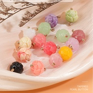 [1pcs] Cheongsam Button Imitation Jade Lotus Bead Button Plate Button Tang Suit Hanfu Chinese Button