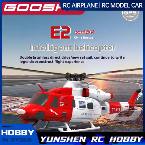 Goosky E2 Gps 1:35 Intelligent Drone Simulation Helicopter Uh-1y Rescue Helicopter Dual Brushless Mo