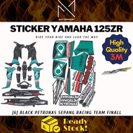 YAMAHA Y125ZR Body Cover Set Stripe Sticker Coverset [6] Black Petronas Sepang Racing Team Finall 3M