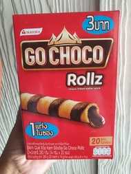 GO CHOCO Rollzเวเฟอร์สติ๊กสอดไส้ครีมช็อคโกแลต