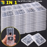 Mini Convenient 8 In 1 Micro SD TF SDHC MS Memory Card Storage Box Transparent Durable Plastic Cards Case Home Office Travel Supplies