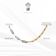 najewelry MEDIUM PAPERCLIP TWO TONE CHOKER