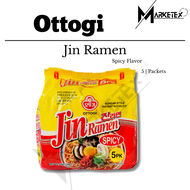 Ottogi Jin Ramen Spicy and Mild Flavor 120g Cheese Ramen Noodles and Stir Fry Samyang Buldak Hot Spi