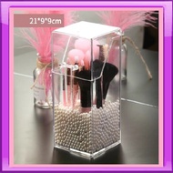 Beauty 2u Acrylic Makeup Brush Holder Bucket Beauty Brush Container Storage Box With Pearl Jualan Be