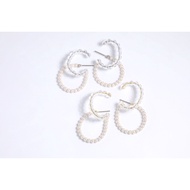 [ZANZAN ZANZAN] Pearl Transparent Bead Earrings [Ek08cb002 _ Sus]