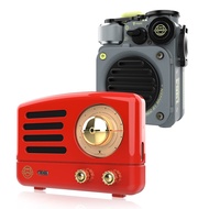 Muzen Wild Mini Rugged Outdoor Speaker and OTR Magnetic Fridge Sticker Bluetooth Speaker, Retro Smal