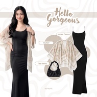 1 Set Beach Outfit ELEGAN [Arwen Outer + Inner Dress + Bag] Suit TrendyWanita - LS107N