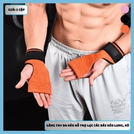 Gym Gloves with Cowhide Back Straps and Lifting Straps | Gym Fitness Deadlift Weight Pull Rope
