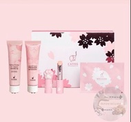 CATISS櫻花限定眼唇保養組🌷 植物魚子胜肽眼膜+貓掌護唇膏櫻花版(無色)+ 雲朵肌持妝防曬（SP30/50)