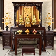 Solid Wood Buddha Niche Buddha Cabinet Household Altar Buddha Shrine Incense Burner Table New Chinese Style Altar Cabine