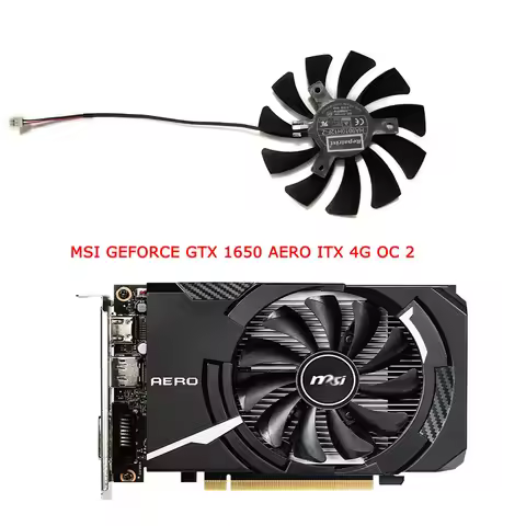1 Piece HA9010H12F-Z,85MM 0.57A 2Pin,GPU VGA Cooler,Video Card Fan,For MSI Geforce GTX 1650 AERO ITX