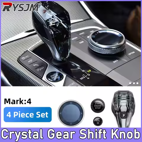 Crystal Shift Knob 4-Piece Set For BMW X3/X5/X6 3/4/7 Series G20 G21 G28 G12 X6 G06 X7 G07 Ix3 G08 C
