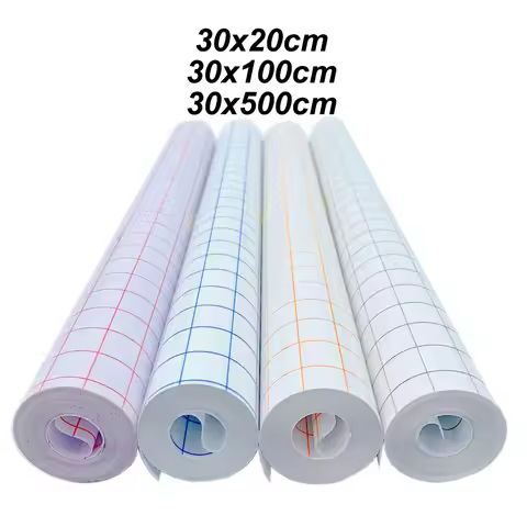 20/100/500cm Roll Clear Vinyl Application Tape Alignment Grid Transfer Paper Tape Adhesive DIY Trans